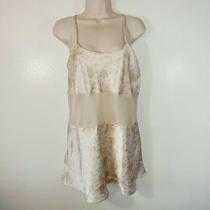 Frederique Womans Small Slip camisole Cream Floral